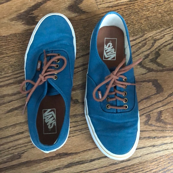 teal blue vans